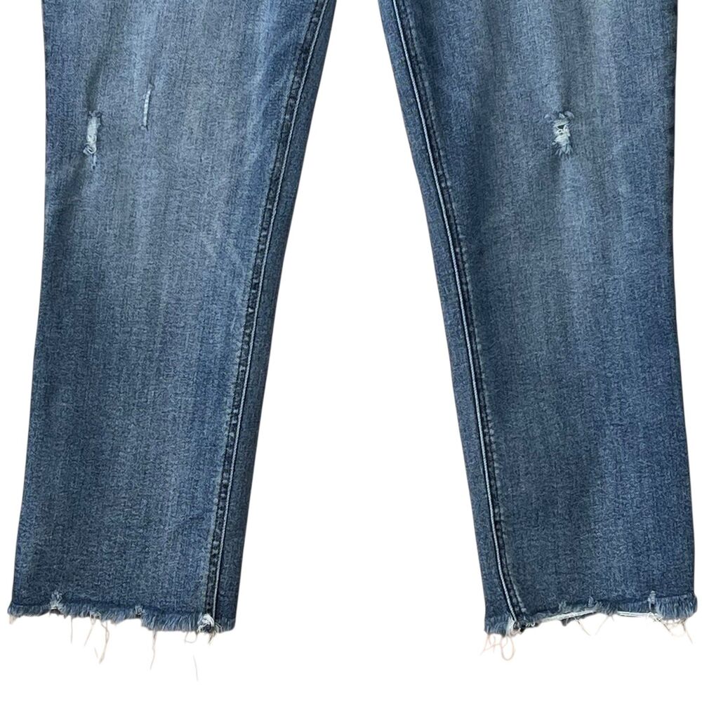 KUT from the Kloth Rachael FAB AB Mom High Rise Jeans Size 14 Raw Hem Stretch - Picture 4 of 11